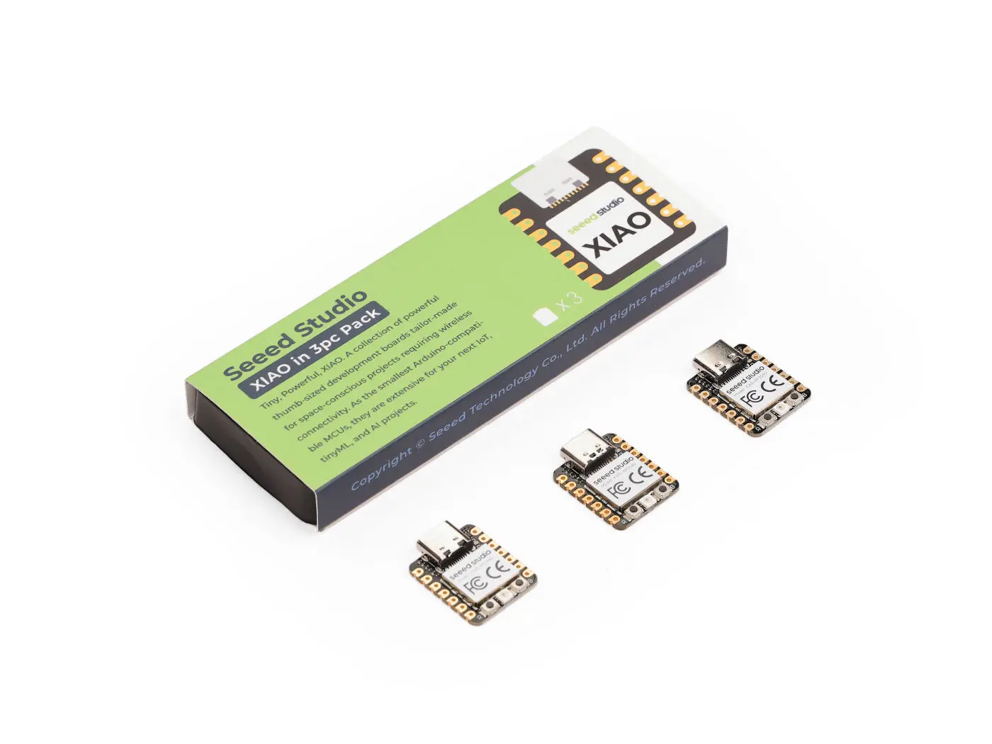 Seeed Studio XIAO RP2040 3PCS Raspberry Pi RP2040 Development Board Arduino Compatible Tiny Microcontroller USB-C Python