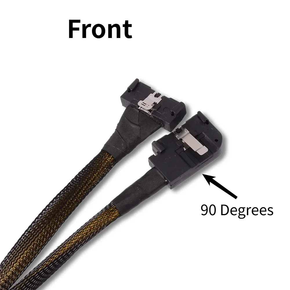 PCIe 5.0 32Gbps MCIO 8i 74Pin Cross Cable Male to Male, Straight/ 90 degree Angle High Speed Server Data Center Cable 0.5m 0.4m