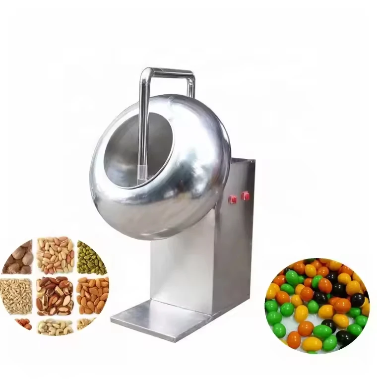 

Drum Coating Pan Machine Sugar Snack Seeds Nuts Coating Drum