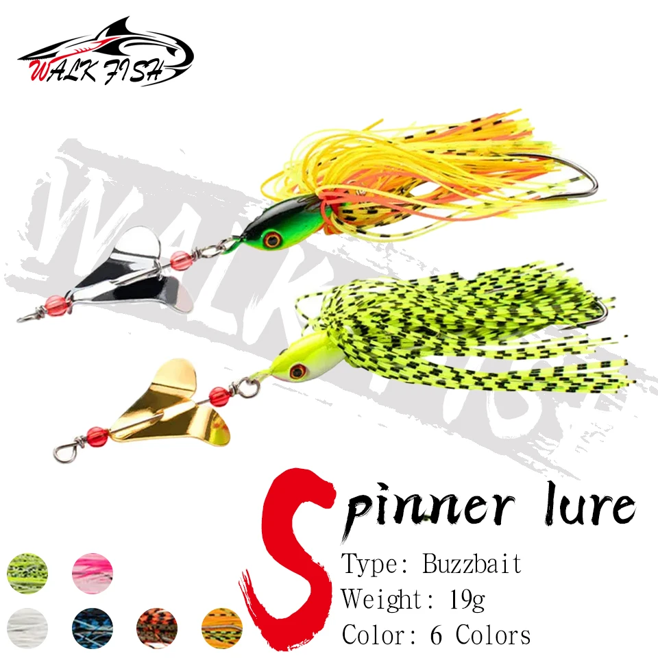 WALK FISH 19g Spinner-Köder Pinwheel Blade Chatter Bait Dancer Buzzbait Süßwasser-Meeresbarsch Kunstköder Angelzubehör