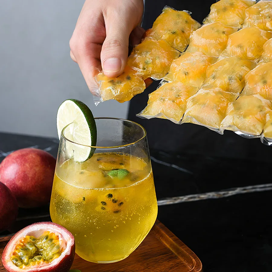 10Pcs Disposable Ice Making Bag Portable Ice Cube Bags Home Faster Freezing Ice-Making Bag Summer DIY Drinking Ice Cube Mold