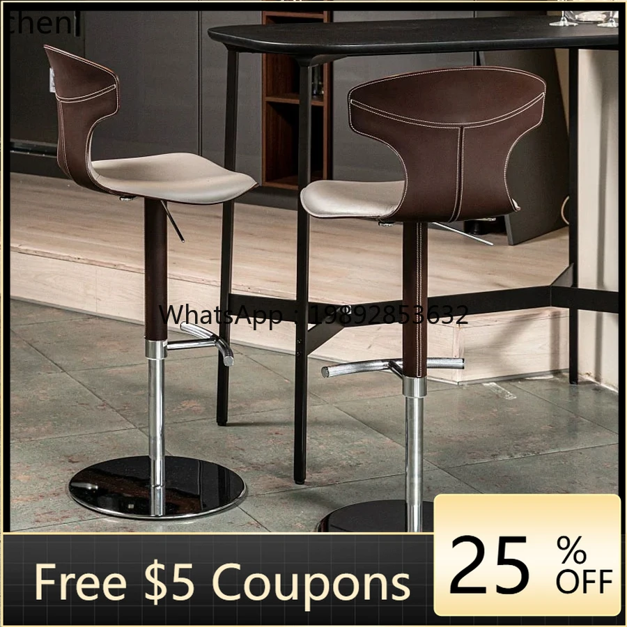 

U3 Барный стул Высокий табурет Современный простой легкий роскошный подъемный вращающийся барный стул из нержавеющей стали