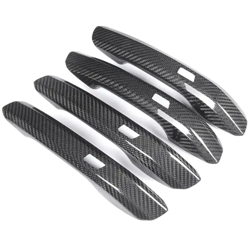 【Price Drop !!】 Carbon Fiber Car Door Handle For A4L B9 A5 Q5L 2017-2021 Car Outer Door Handle Shell Accessories
