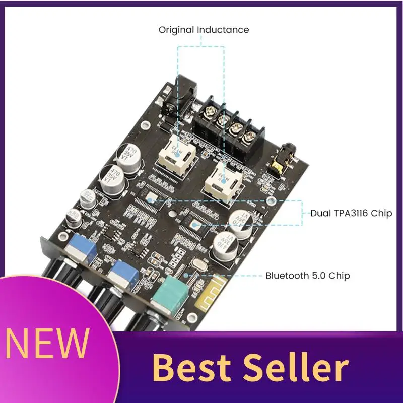 HFES HIFI TPA3116 Bluetooth Amplifier Audio Board 100Wx2 Class D Digital Sound Amplifier 2.0 Stereo Amp Power Amplificador Durab