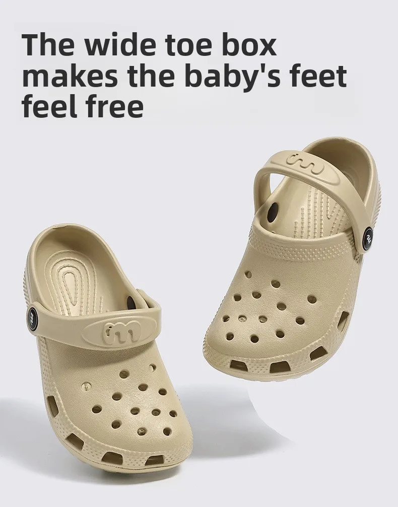 2026 Kinder Mädchen Jungen Lochschuhe Sommer Rutschfeste Outdoor-Sandalen Geschlossene Zehenpartie Weiches Gefühl Strandpantoffeln Dicker Boden Weicher Boden – Detail 7