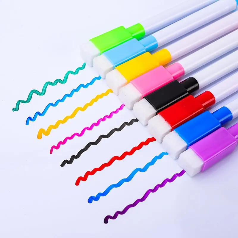 8 teile/satz bunte Whiteboard-Marker lösch bare Stifte für Kinder Klassen zimmer und Bürobedarf Marker Stift Klassen zimmer liefert – Detail 5