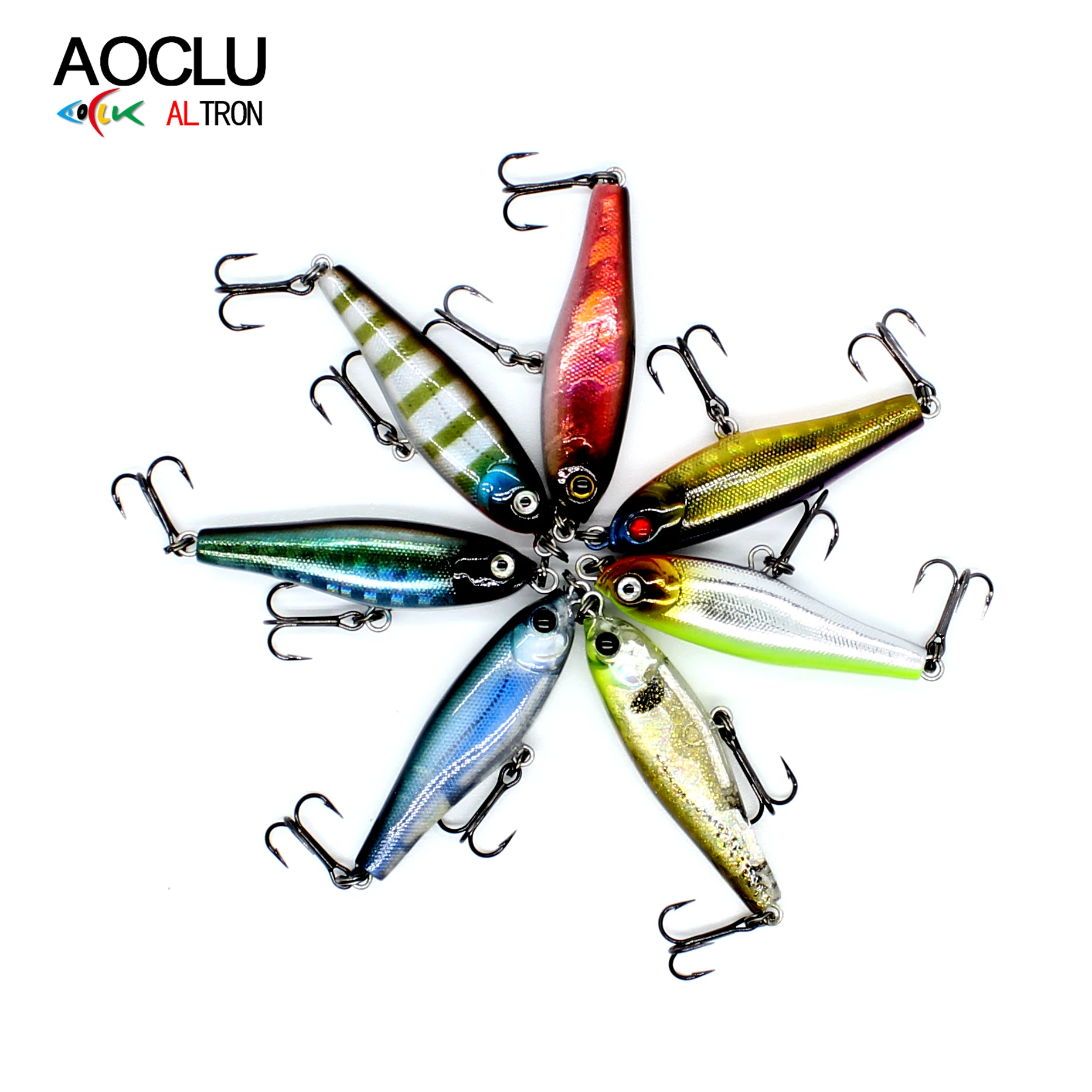 AOCLU sinkender kleiner winziger Stab, 38 mm, 2,8 g, harter Köder, Bleistift-Wobbler-Köder, Schwimmen wie verletzter, sterbender Fisch, VMC-Haken, solider Körper – Detail 11