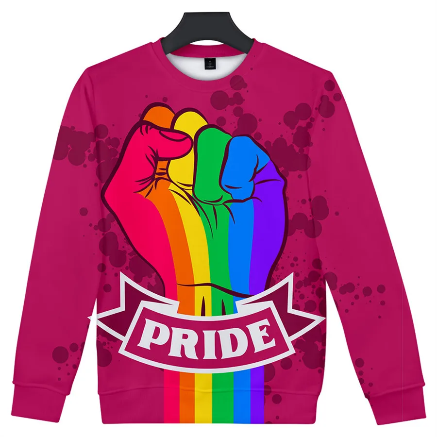 New Free LGBT Flag Hoodies Sweatshirt For Lesbian Gay Pride Colorful Rainbow Clothes For Gay Home Decor Gay Friendly LGBT Equity