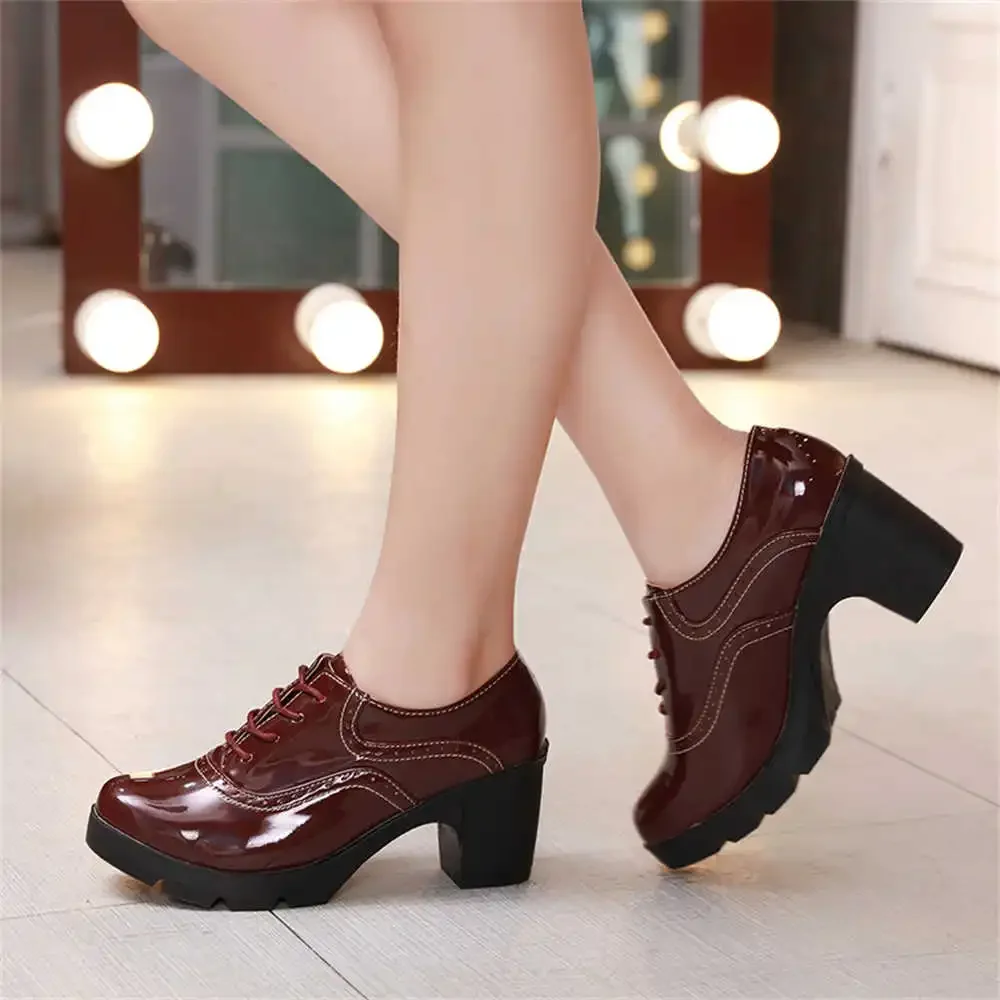 Heel Office Red Heeled Shoes Woman Size 40 Women Shoes Short Heels Sneakers Sport Tines Joggings High Quality New Vip Link