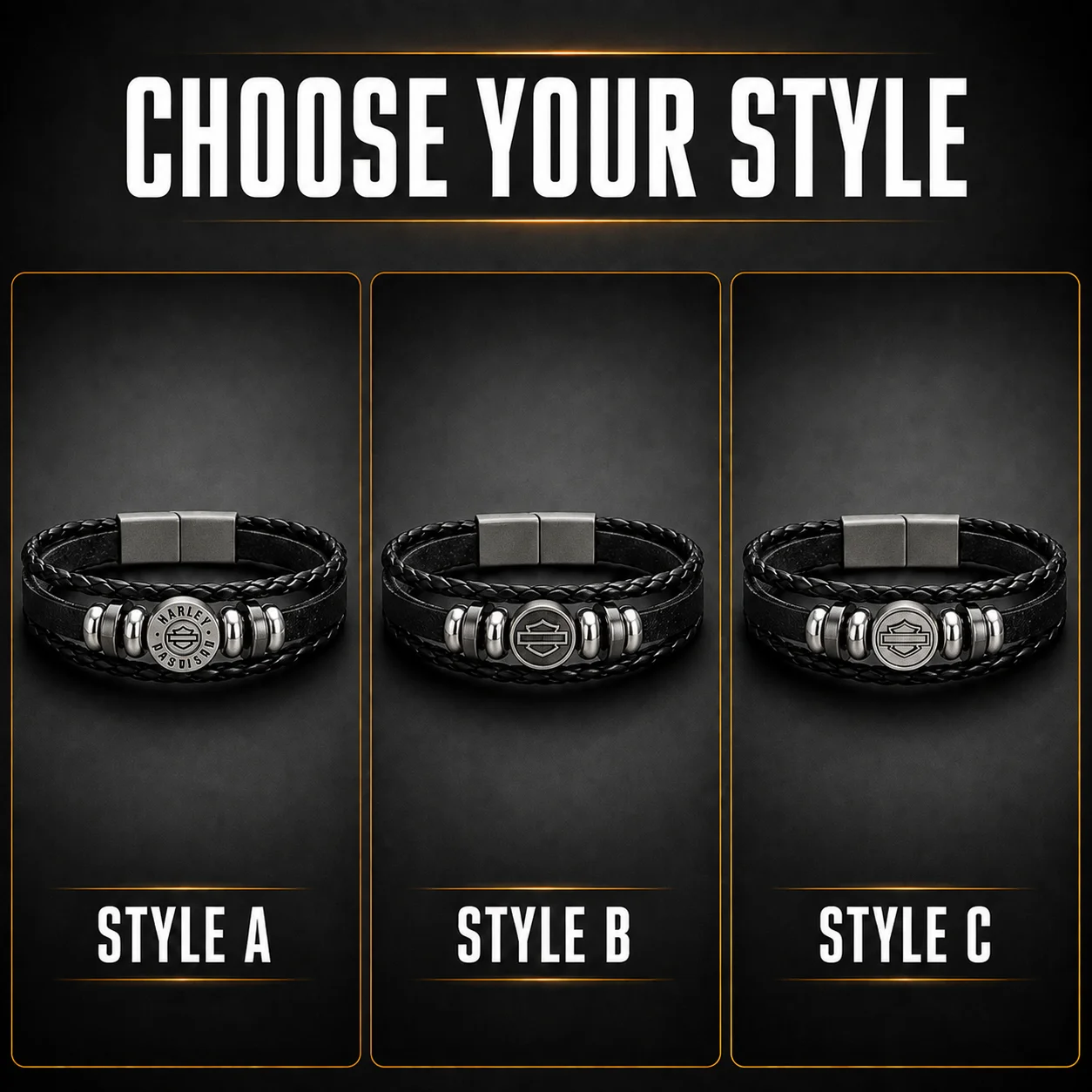 For Harley Davidson Pan America 1250 ADV Motorcycle Styling Accessories Leather Braided Bracelets Men Vintage Bracelets