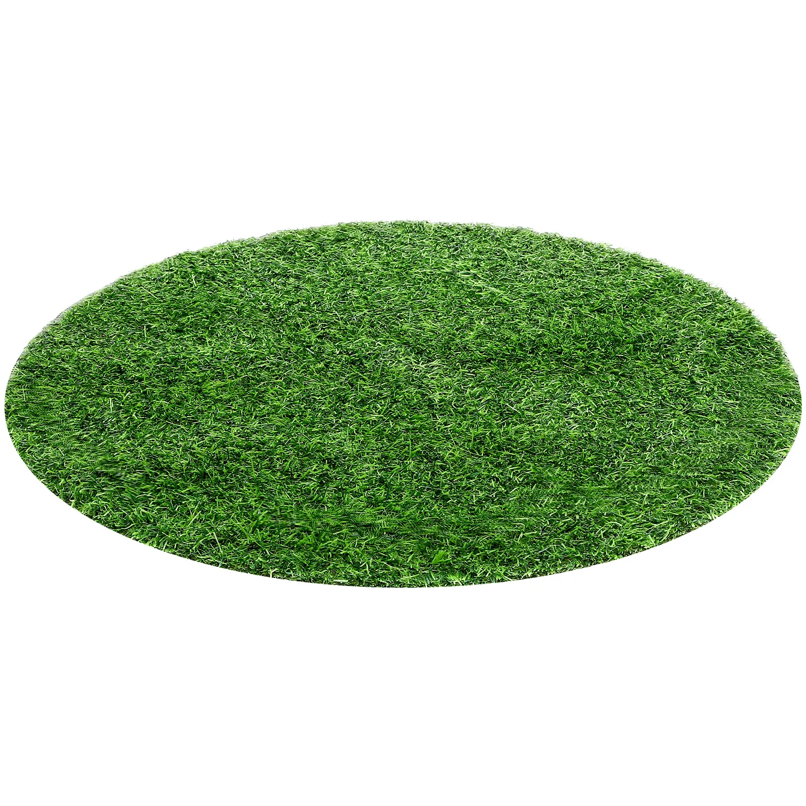 

Simulated Grass Round Table Mat Green PVC Artificial Tabletop Natural Look Grass Mat Decor Dining Coffee Table