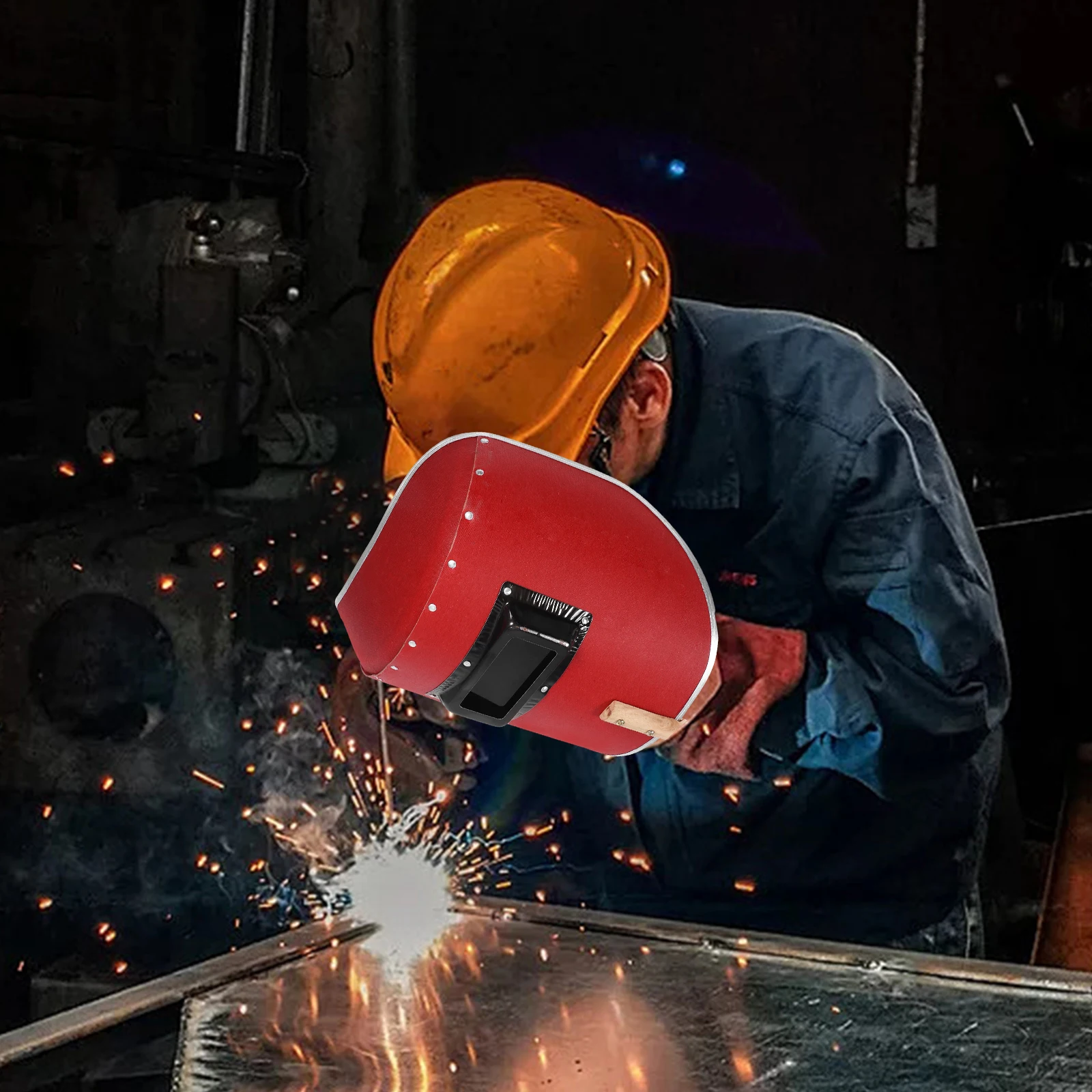 Electric Soldering Welding Mask Handheld Shield Face Protector for High Temperature Welding Cutting Safety