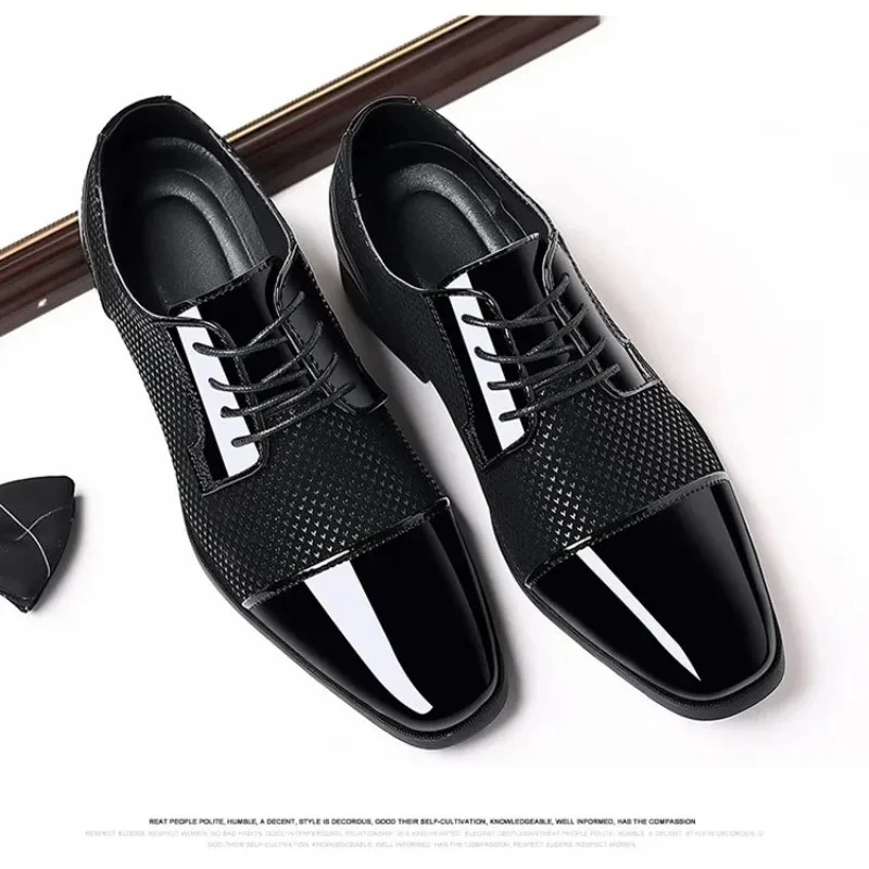 Size 38-50 High Quality Men Dress Shoes Fashion Patent Leather Formal Office Shoes Men Oxford Shoes for Men Zapatillas De Hombre