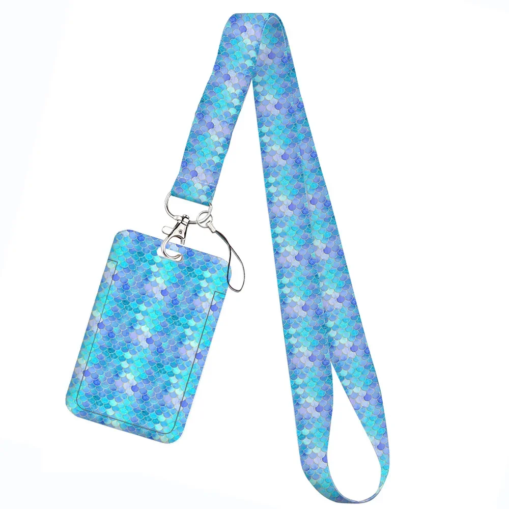 Love Marble Pattern Keychain Holder with Lanyard