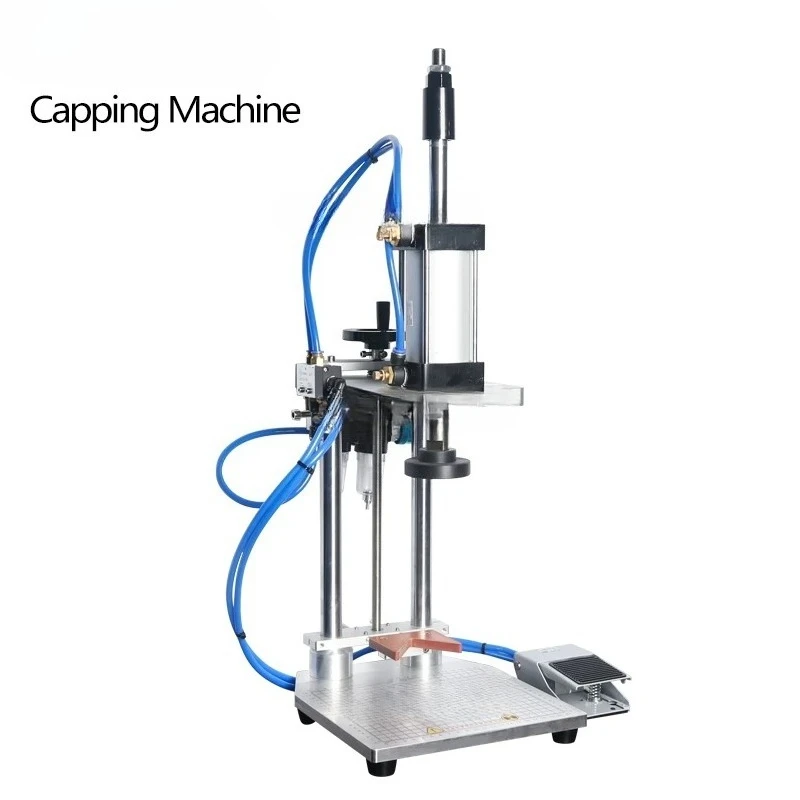 ZS-XG70ZC Pneumatic Jar Whisky Wine Plastic Glass Bottle Cap Cork Pressing Capping Machine