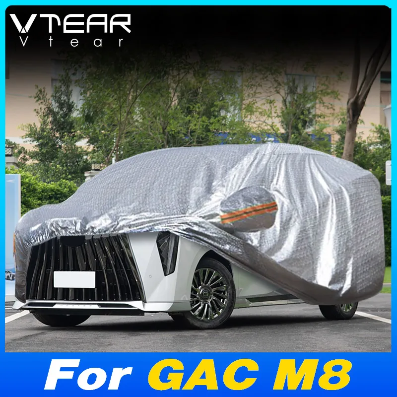 

Vtear Car Body Cover Auto Exterior Products Outdoor Dust Rain Snow Sunshade Dustproof Protection For Gac M8 Trumpchi 2023-2025
