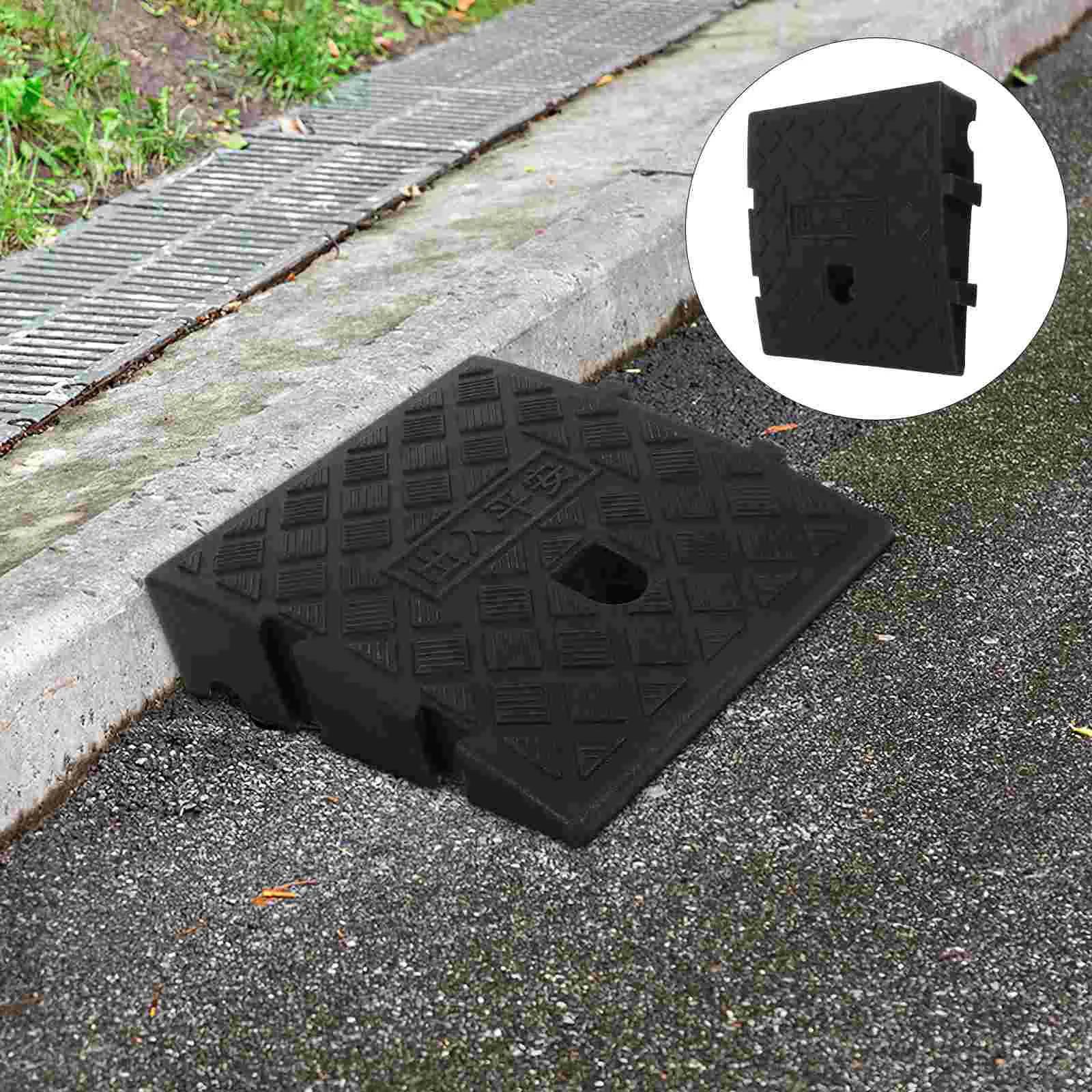 1/2pcs Curb Ramp Threshold Ramp Heavy Duty Driveway Curb Ramp Wheelchair Ramp Vehicle Ramp for Motorcycle Bike