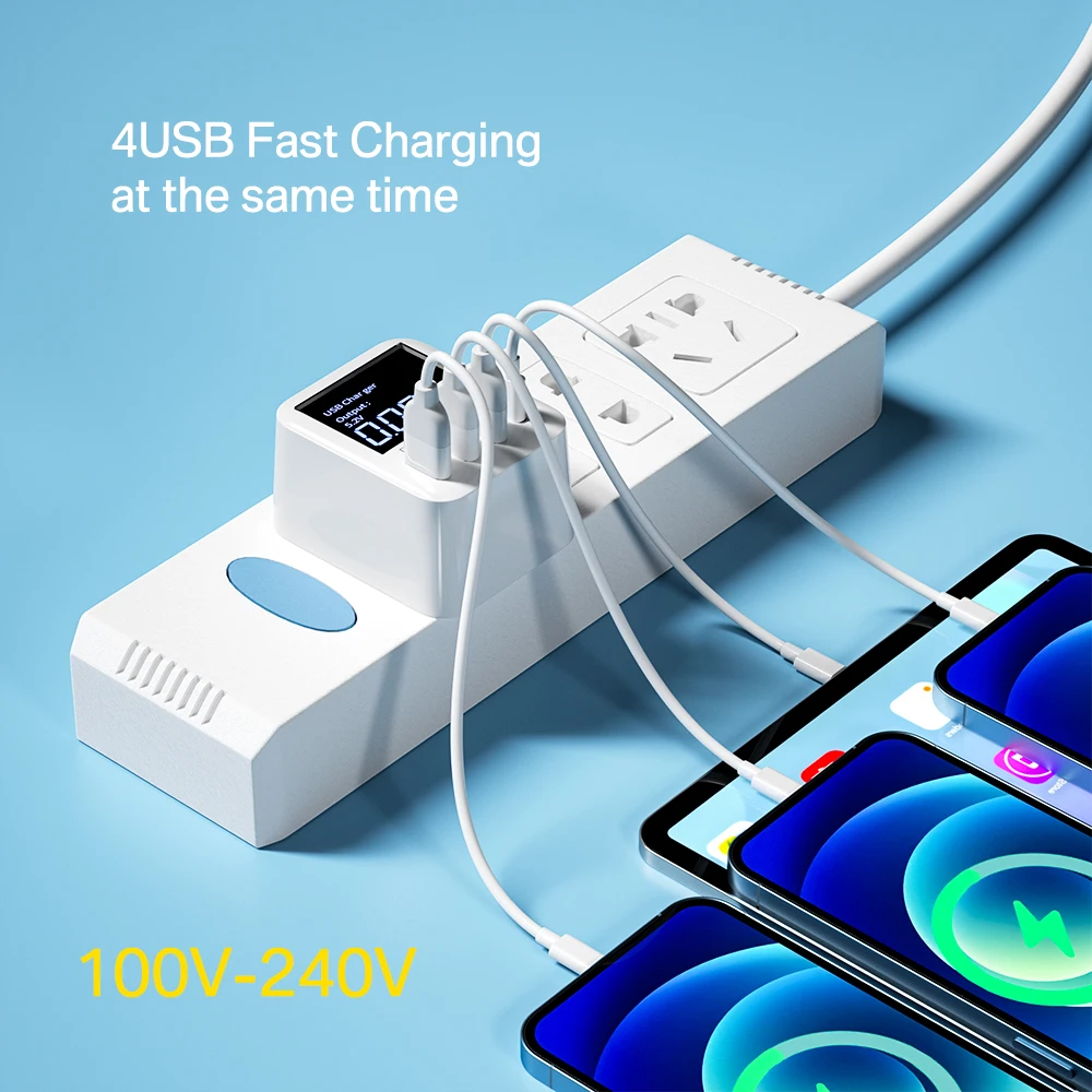 40W Quick Charge USB Charger Wall Travel Phone Adapter Fast Charger PD QC USB C Charger For iPhone 13 12 Xiaomi Huawei Samsung