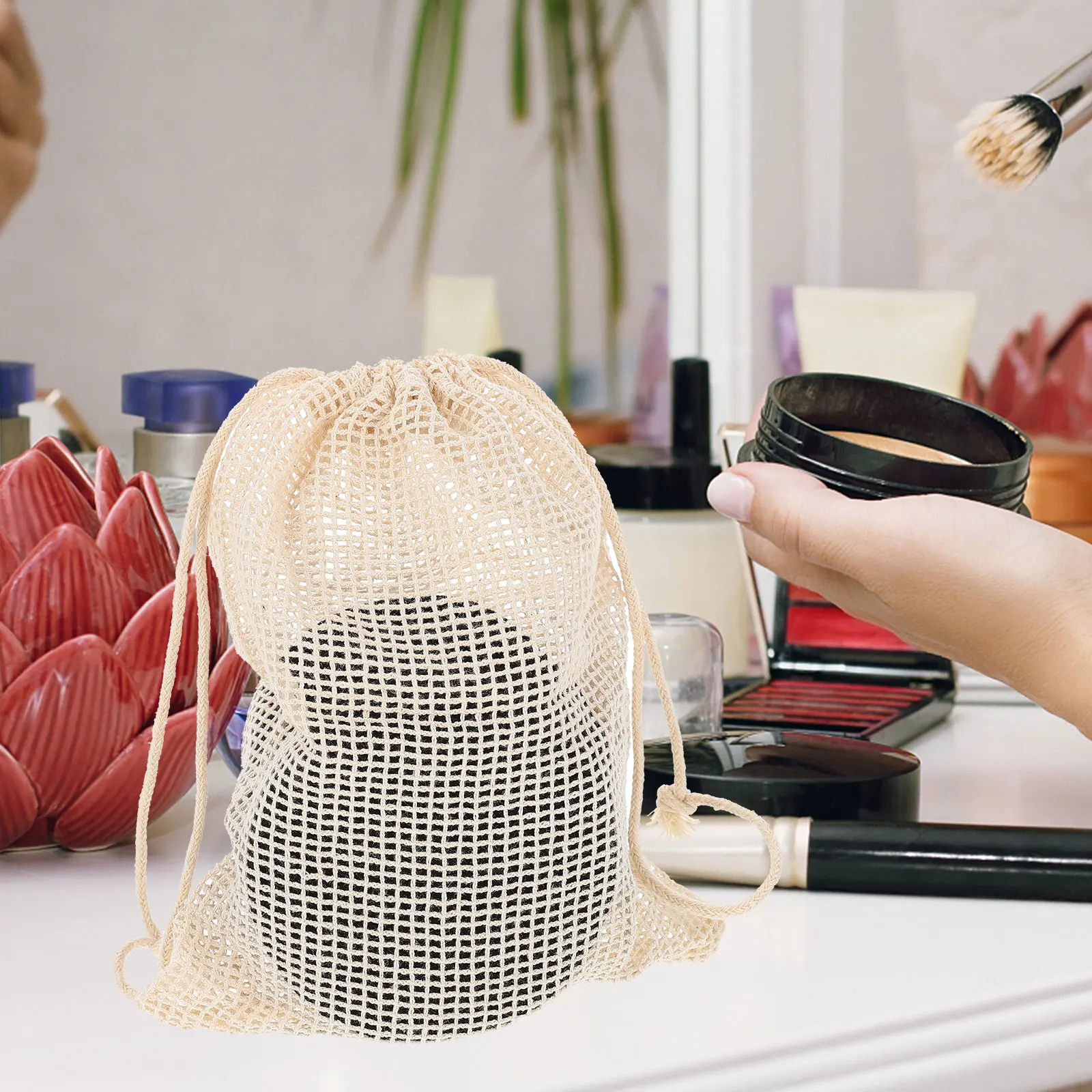 16 stuks make-up remover pads wasbare herbruikbare gezichtsreinigingspads zacht ademend gezichtsreinigingsgereedschap gezichtspoeder