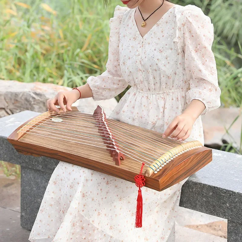 21 Strings Guzheng Portable Children\'s Beginners Guqin Professional Traditional Guzheng Small Finger Pick Stringed Instruments