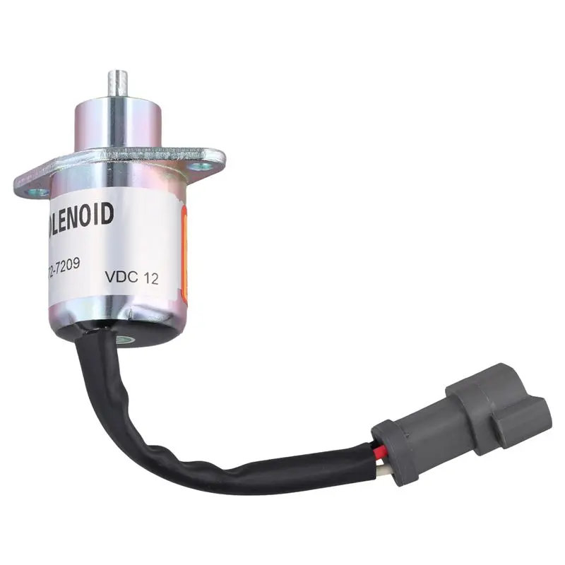Detalhe 2 de Válvula solenoide A82M-172-7209 12V Shutoff Solenoid Valve For Caterpillar 3024C 3034 Engine Shutdown Oil Cut-Off Solenoid Valve 1727209 Pneumática