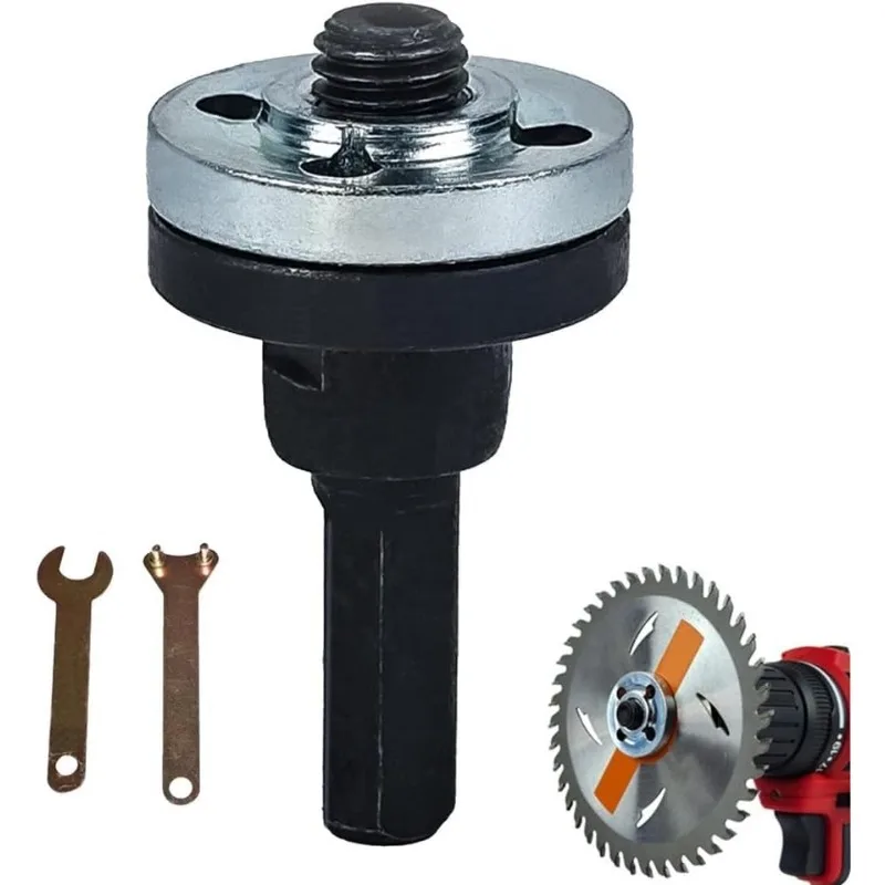 New Drill Adapter Universal Drill Adapter with Flange Nut PartsKit for Cutting Disc Polishing Wheel Metals Handle Holder Adapter