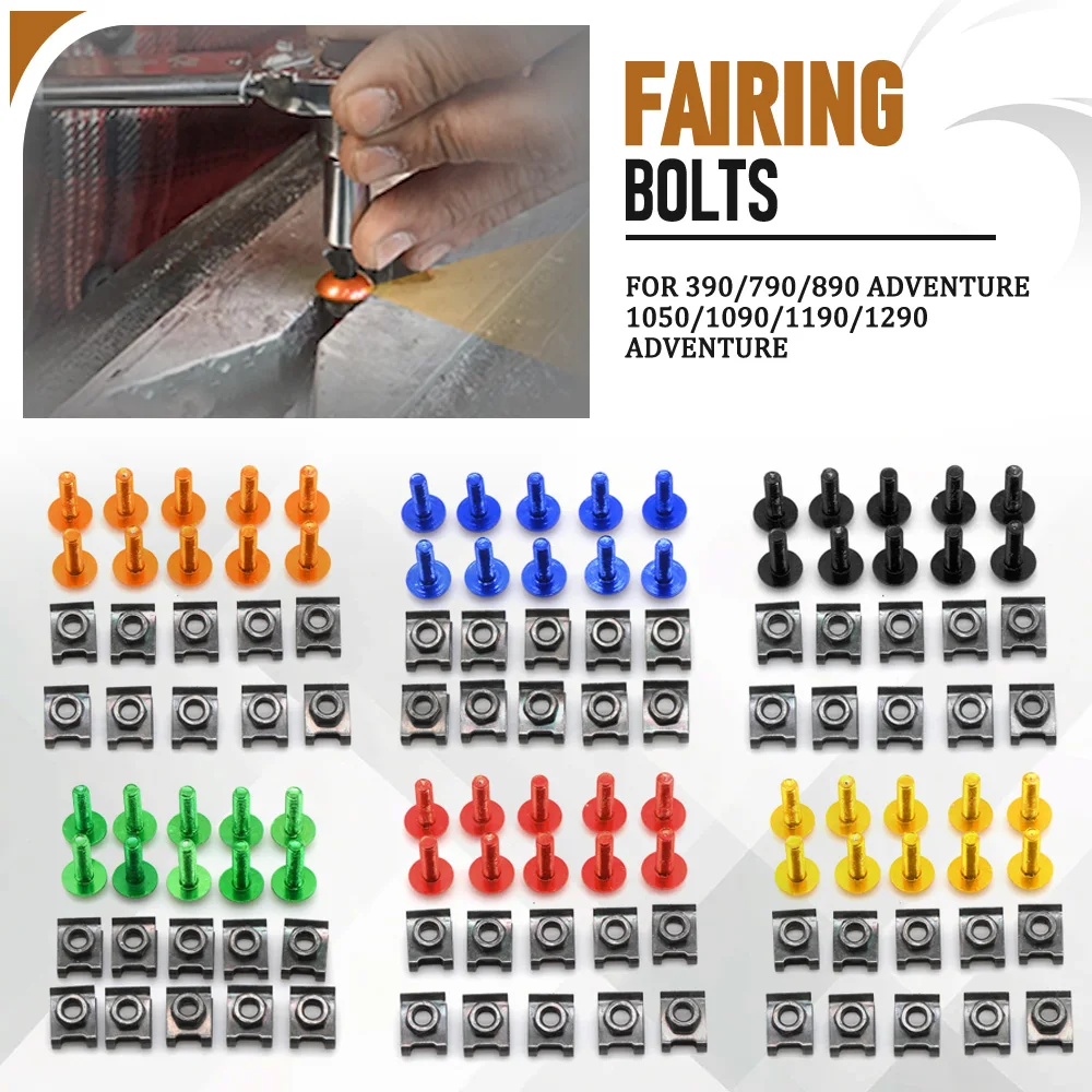 For 390/790/890 ADVENTURE 1050/1090/1190/1290 ADVENTURE Universal Fairing bolts Spire Speed Fastener Clips Screw Spring Nuts