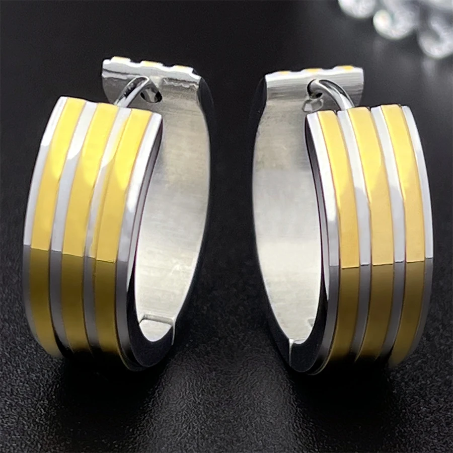 Fashion Gold Common Hops Earrings Women Wide Faced Metal Stainless Steel Large Circle Statement Vintage Earrings Jewelry Gifts