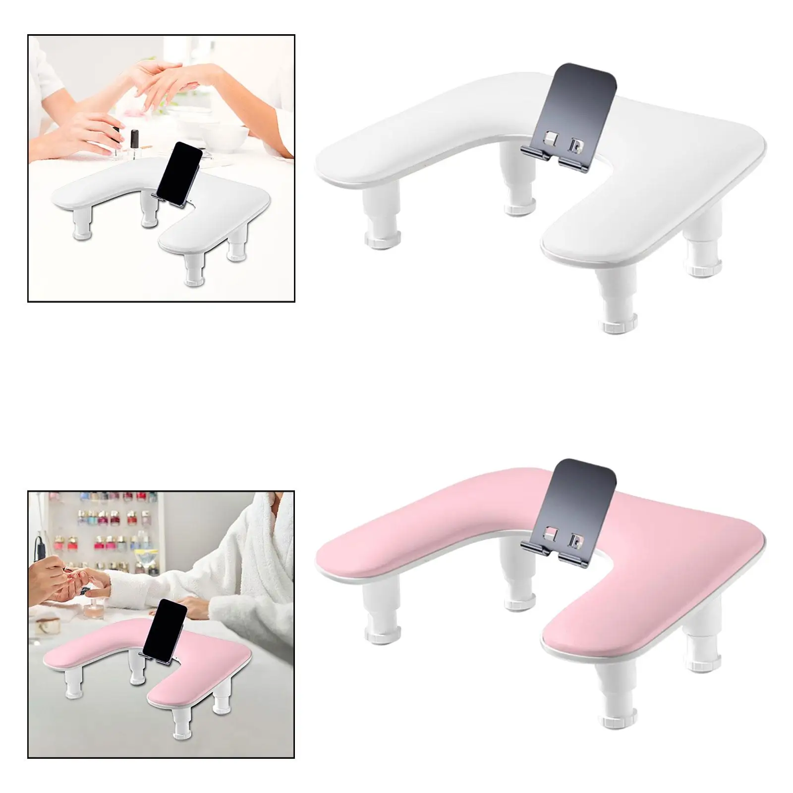 Nail Arm Rest Nails Accessories Tool Premium Manicure Tool with Phone Holder