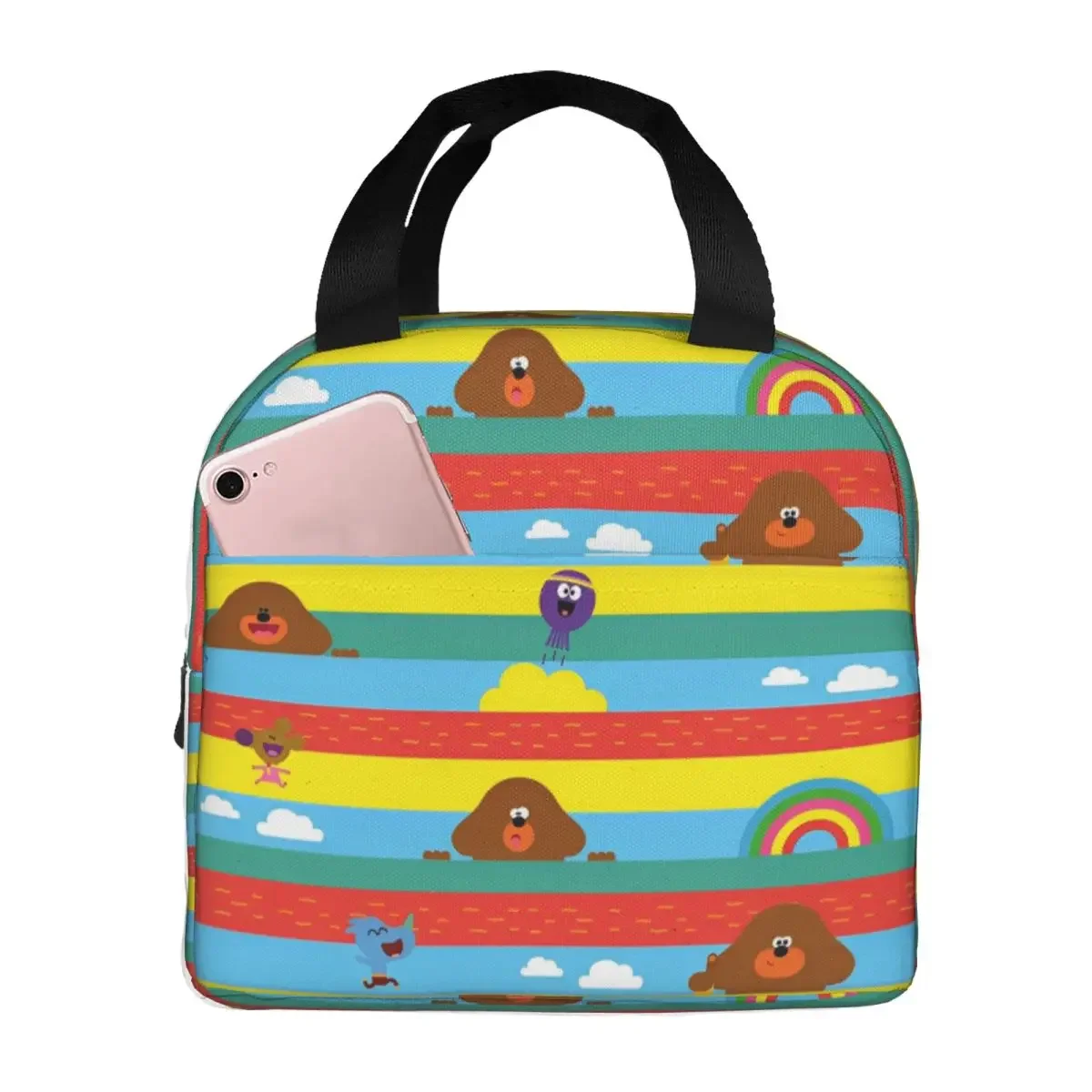 H-Hey D-Duggees Изолированная сумка для обеда Сумка-холодильник Многоразовая большая сумка-тоут Ланч-бокс Сумки для хранения продуктов Офисный пикник H-Hey D-Duggees Изолированная сумка для обеда Сумка-холодильник Многоразовая большая сумка-тоут Ланч-бокс Сумки для хранения продуктов Офисный пикник