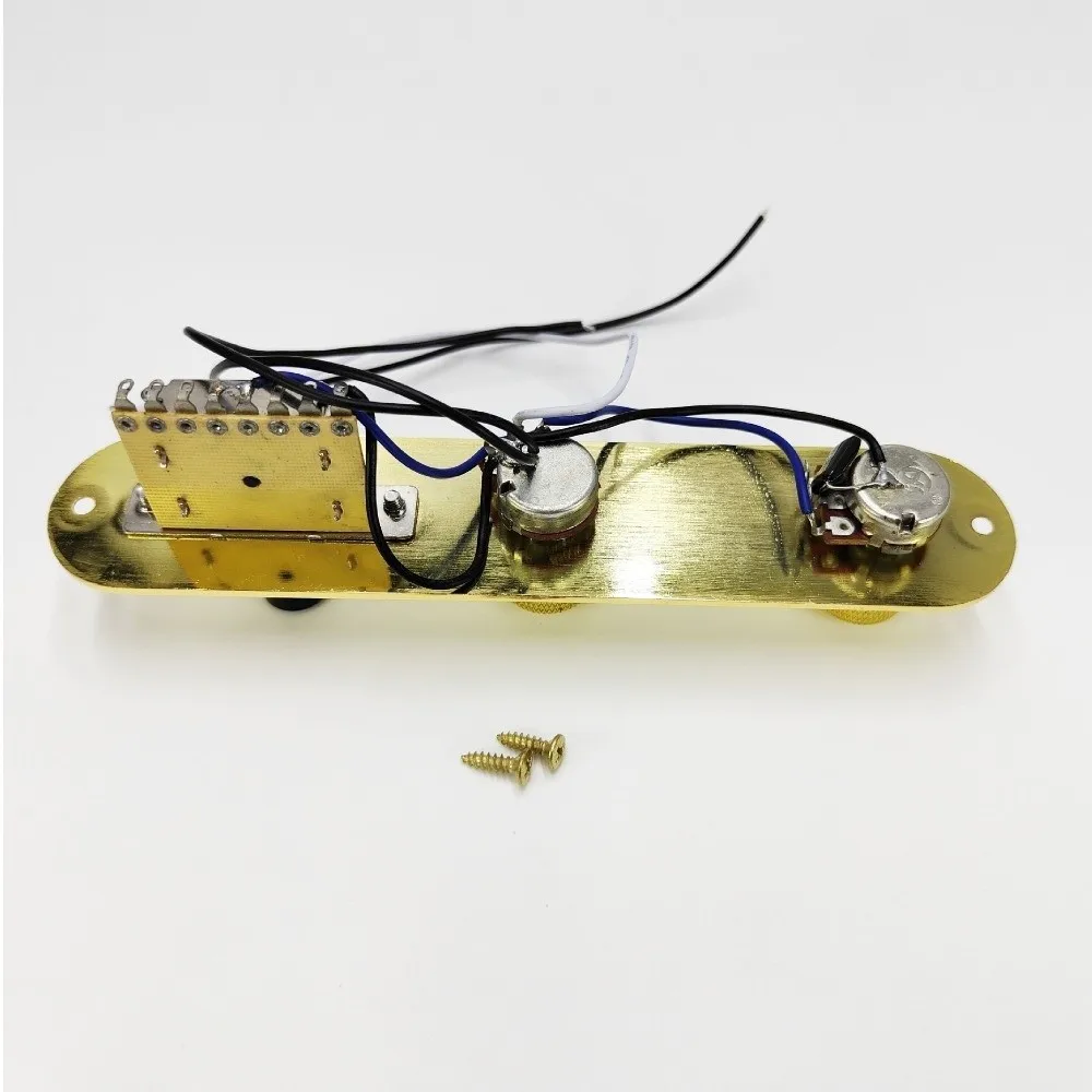 Metal, Electronic Components Electric Guitar Control Plate Golden Guitar Control Plate Pre Wired Guitar Control Board