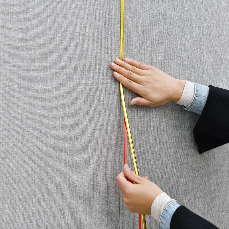 Tira decorativa de esquina de pared autoadhesiva antideslizante, cinta protectora de esquina impermeable, tira de sellado, borde de muebles dorado