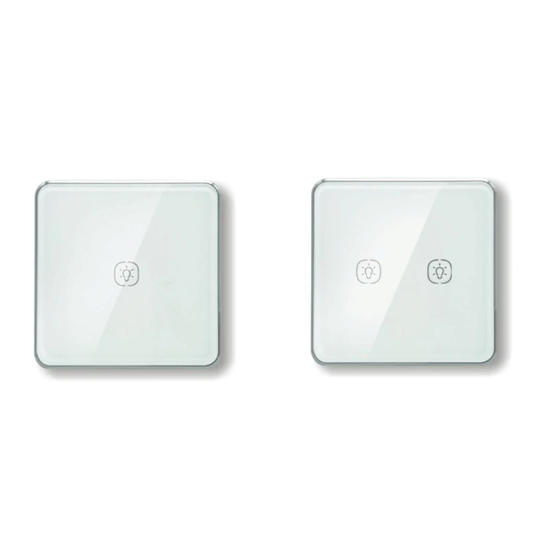 Interruttore della luce Zigbee con interruttore tattile in vetro con telaio in alluminio Funziona con il controllo dell'assistente domestico Tuya Alexa