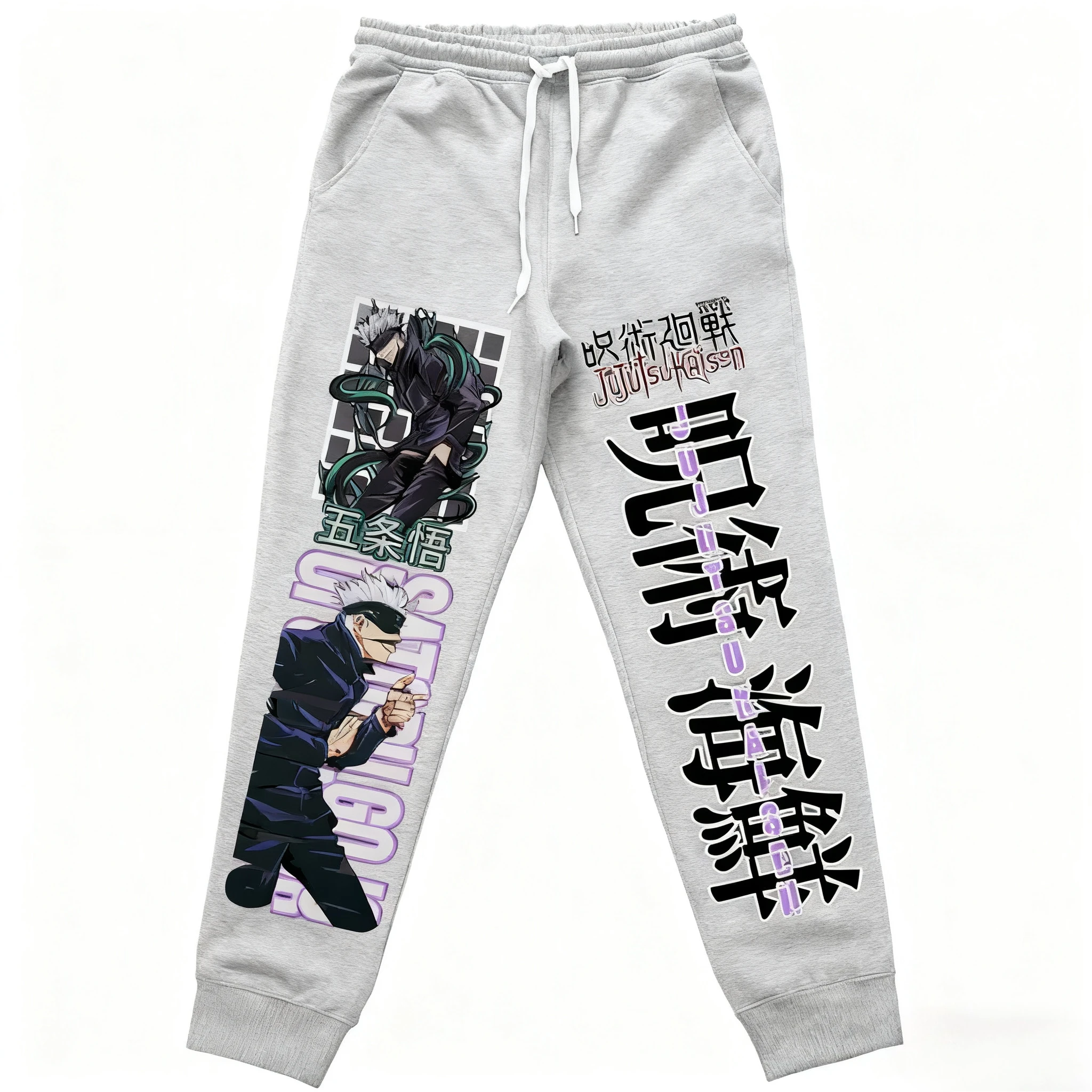 Jujutsu Kaisen أنيمي Sweatpants الرجال النساء الكرتون طباعة السراويل فضفاضة ملابس الشارع الشهير الهيب هوب ربيع الخريف السراويل الرياضية #2