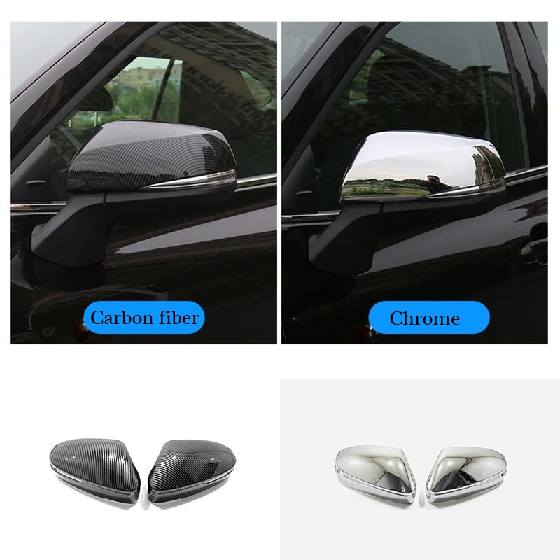 

ABS Carbon Fiber Chrome Rearview Mirror Cover Cap Side Door Cover Rearview Side Mirror Covers For TOYOTA CROWN KLUGER 2023 2024