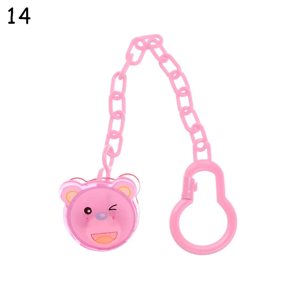 Fashion Cartoon Animal Safety Anti-Drop Hook Soother Clip Nipple Clasps Pacifier Chain Clip