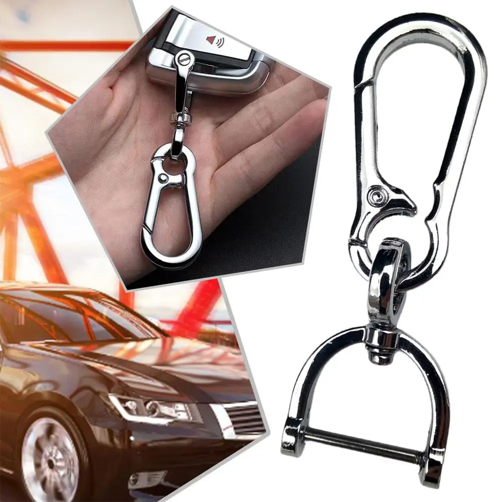 

Zinc Alloy Car Key Chain Anti-Lost Keychain With KeyRing Gourd Buckle Auto Holder Keychain Carabiner Simple Belt Clip Waist Z8J5