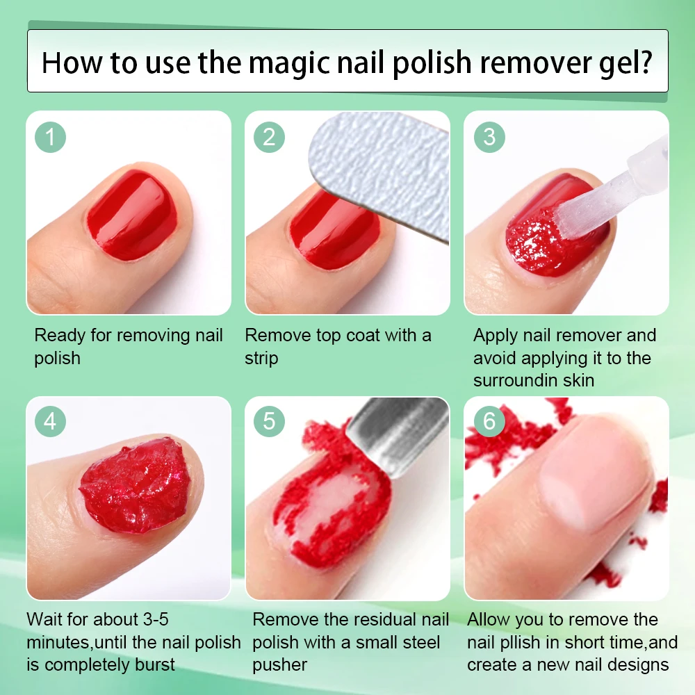 15ml Magic Remover Nail Gel Polish Clean Fast Remover UV Gel Polish Magic Burst Nail Gel Remover Cleaner Manicure Tool 15ml