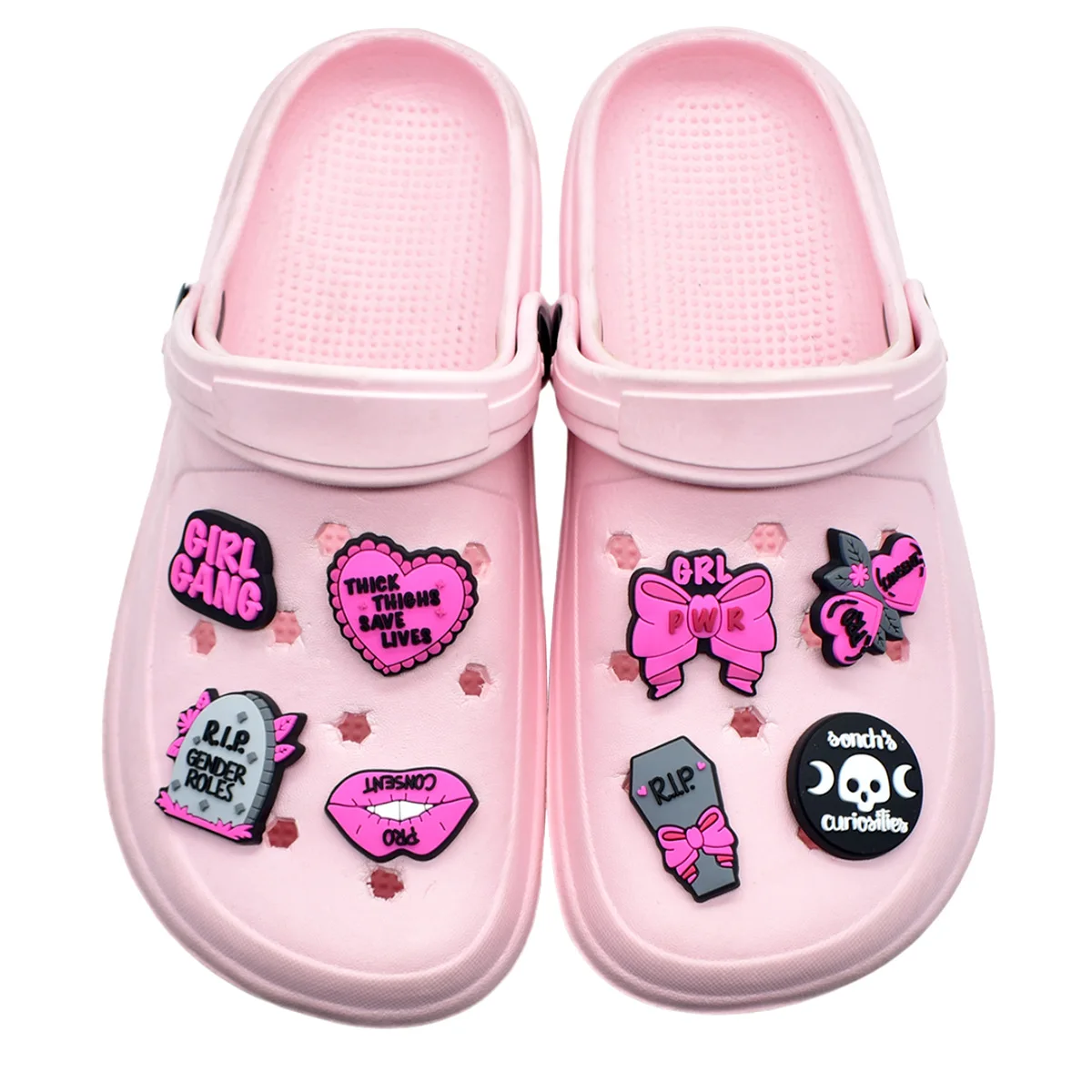 Mezcla de 10-96 Uds. De dijes sexis para zapatos tentador, accesorios de PVC para zapatos, zuecos, sandalias, hebilla decorativa, regalos de navidad para amigos