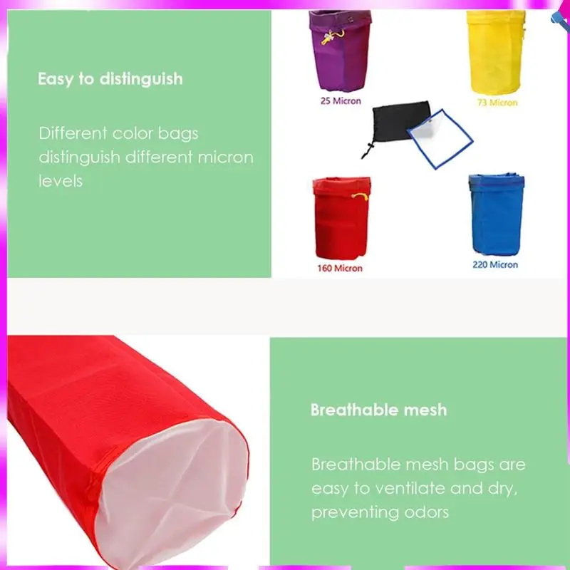 

N96R 5 Gallon Filtration Bags Come With Pressing Screen And Storage Bag,For Extracting Particles Of Different Sizes (4Pcs)