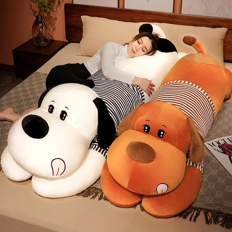 1pc 60/90/110CM Giant Plush Toy Sleeping Dog Stuffed Puppy Dog Soft Animal Toy Soft Pillow Baby Girls Birthday Gift