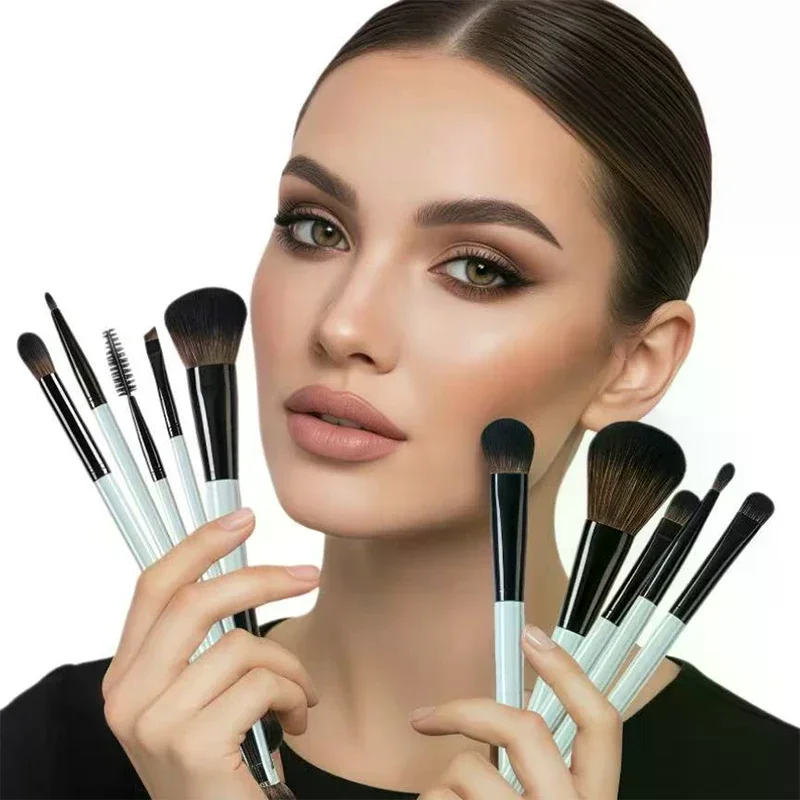 1/3/6/10 قطعة فرشاة وجه كريم أساس مزدوجة الأطراف احترافية لمزج ظلال العيون وخافي عيوب مستحضرات التجميل وأدوات مكياج أحمر الخدود #2