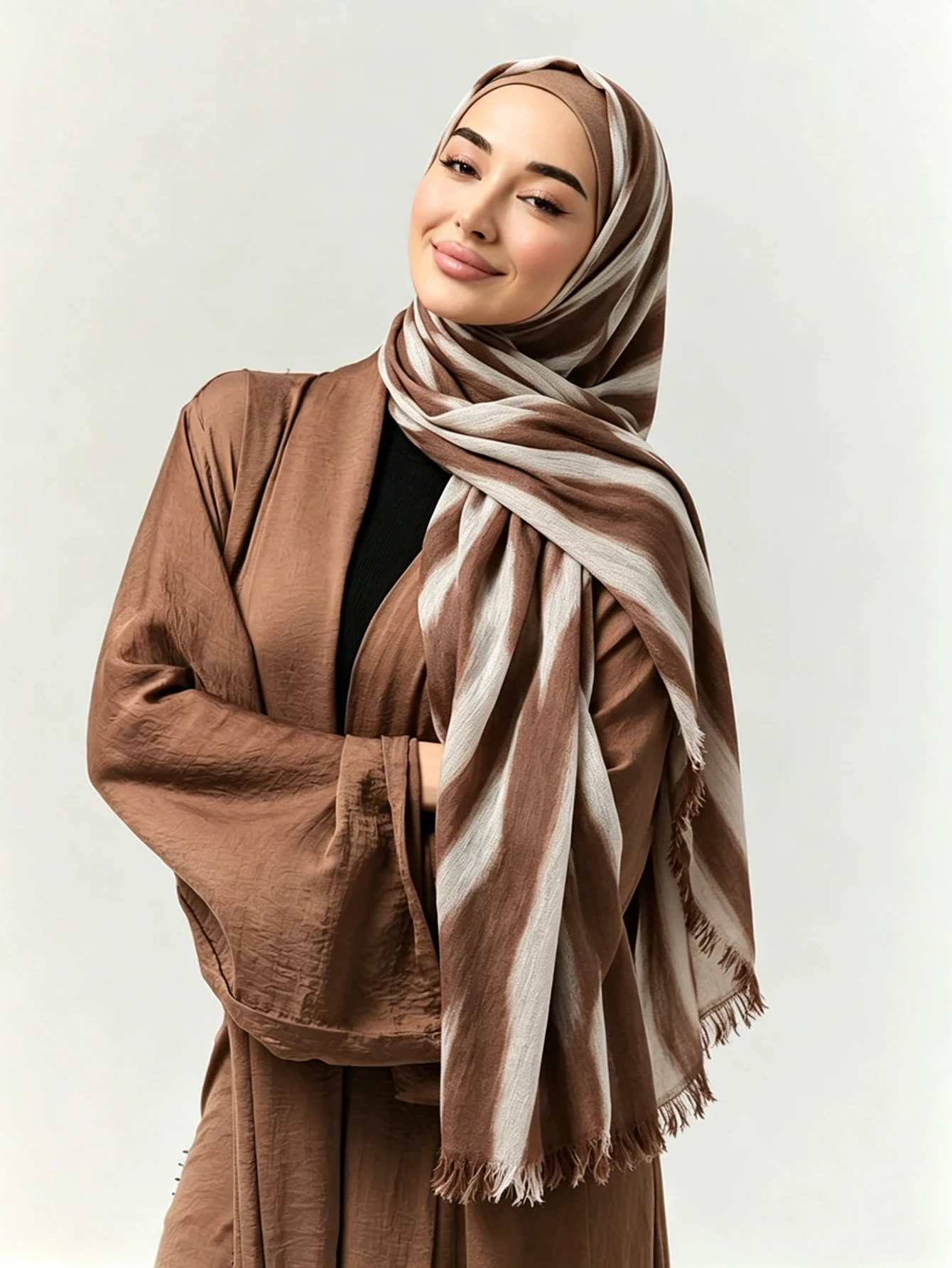 

Design Stripe Hijab Scarf Cotton Viscose Shawl Muslim Women's Hijabs Islamic Shawl Tudung Bawal Ramadan Female