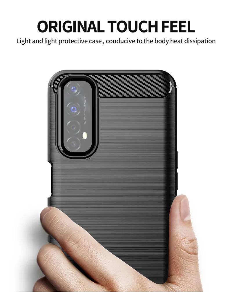 For Realme Narzo 30 4G Case For Realme Narzo 30 4G Cover Shockproof Silicone Soft TPU Phone Back Cover For Realme Narzo 30 4G