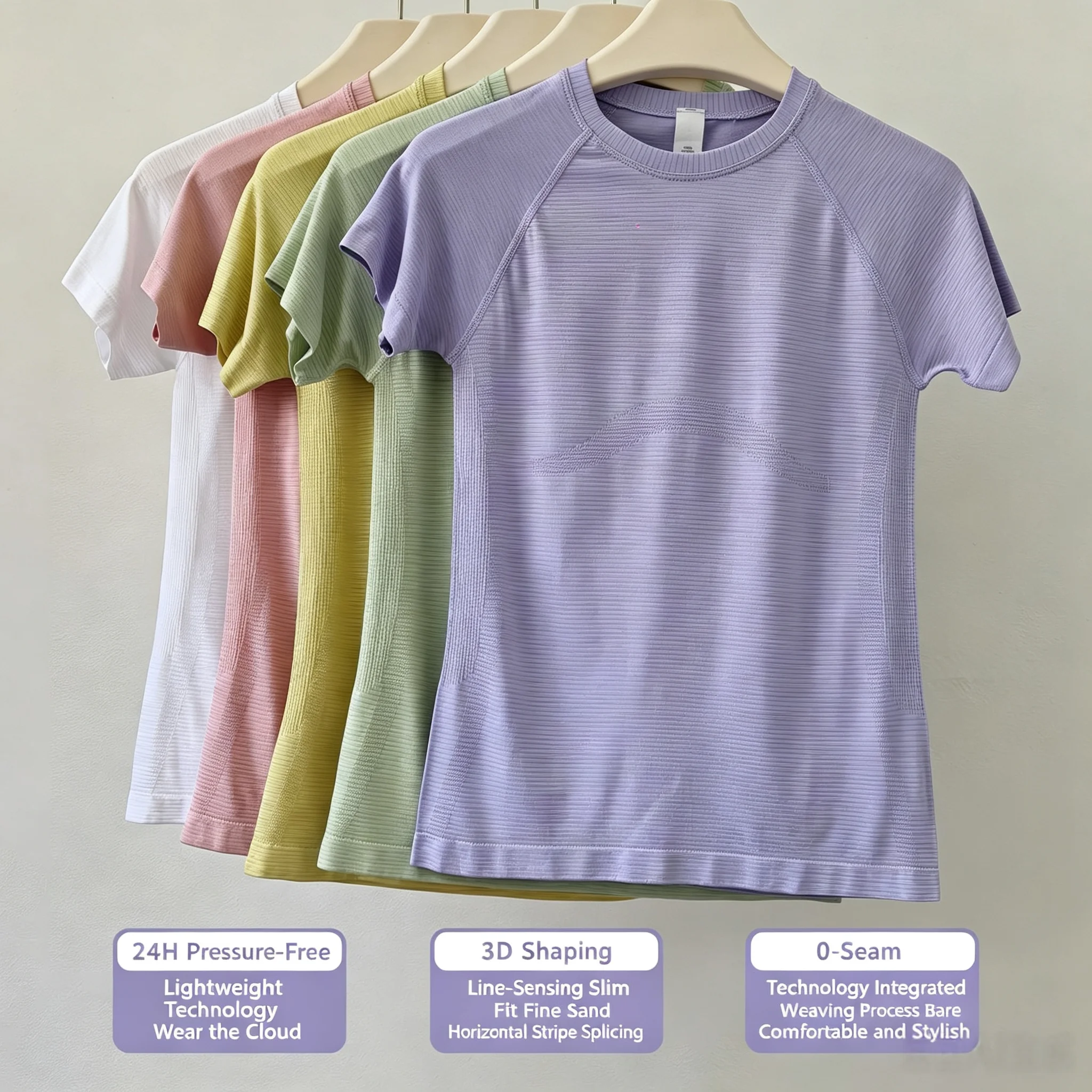 Women's Seamless Yoga Shirt Top Short Sleeve Quick-dry Sport T-Shirt Fitness Gym Active Wear Shirt Running Breathable Clothing