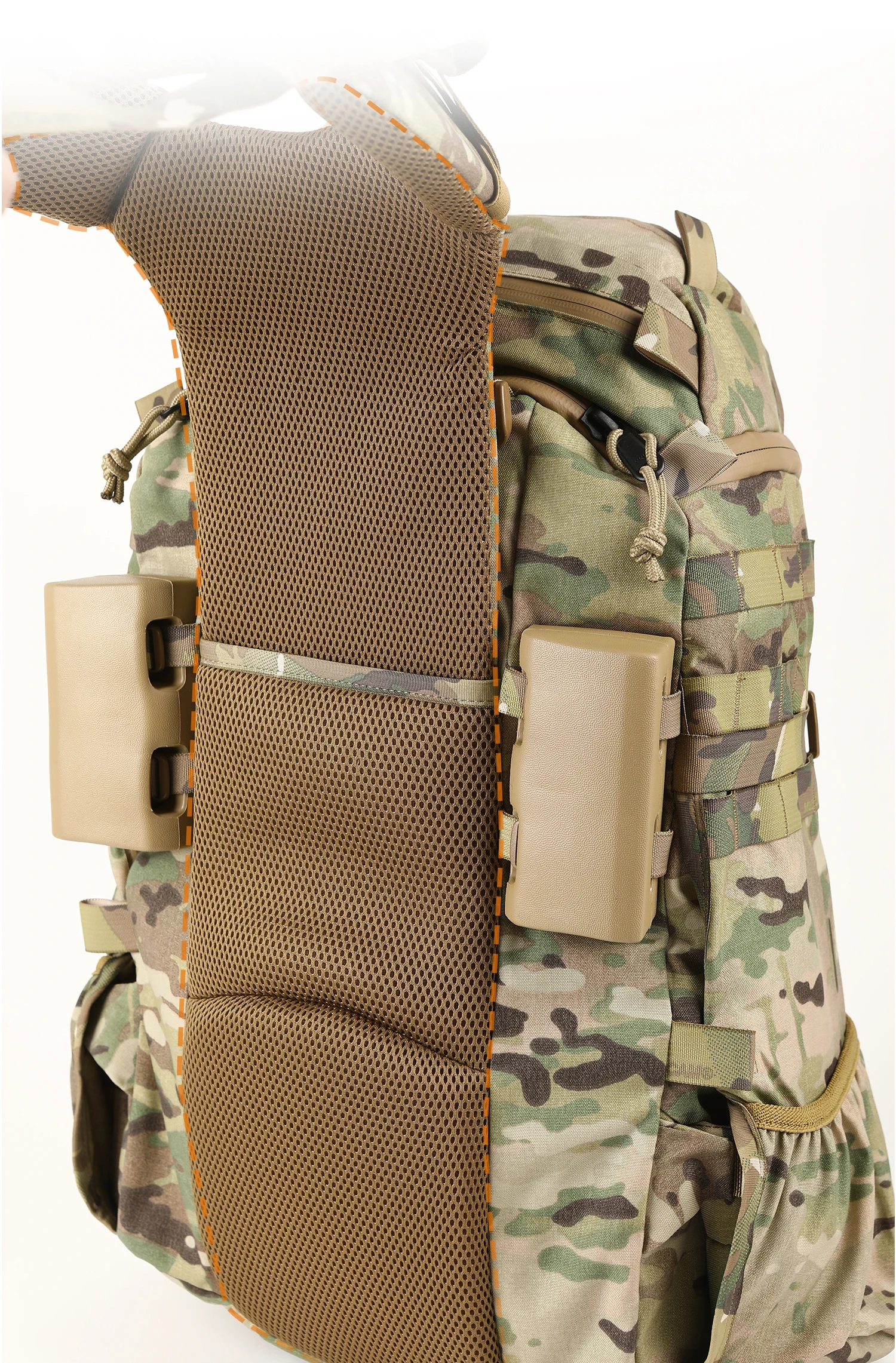 34L 500D Cordura 3-Tage-Angriffstaktischer Rucksack mit BVS Funktionalem Pendler-Reise-Outdoor-Bergsteiger-Wanderrucksack – Detail 13
