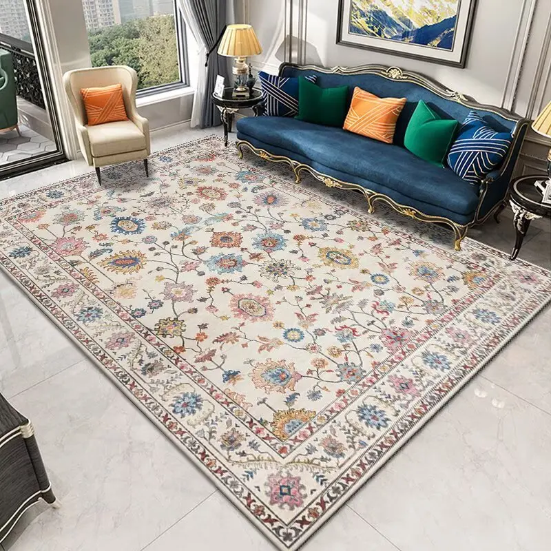 

Bohemian Retro Coffee Tables Mat Bedroom Decoration Persian Non-slip kitchen floor carpet Washable Boho rugs Living Room Rug