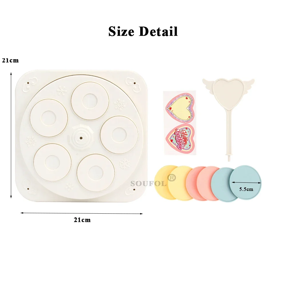 Domowa mała obrotowa maszyna do sushi Automatyczny obrotowy stojak na ciasto deserowe Zabawki dekoracyjne z muzyką Prezent ślubny i urodzinowy