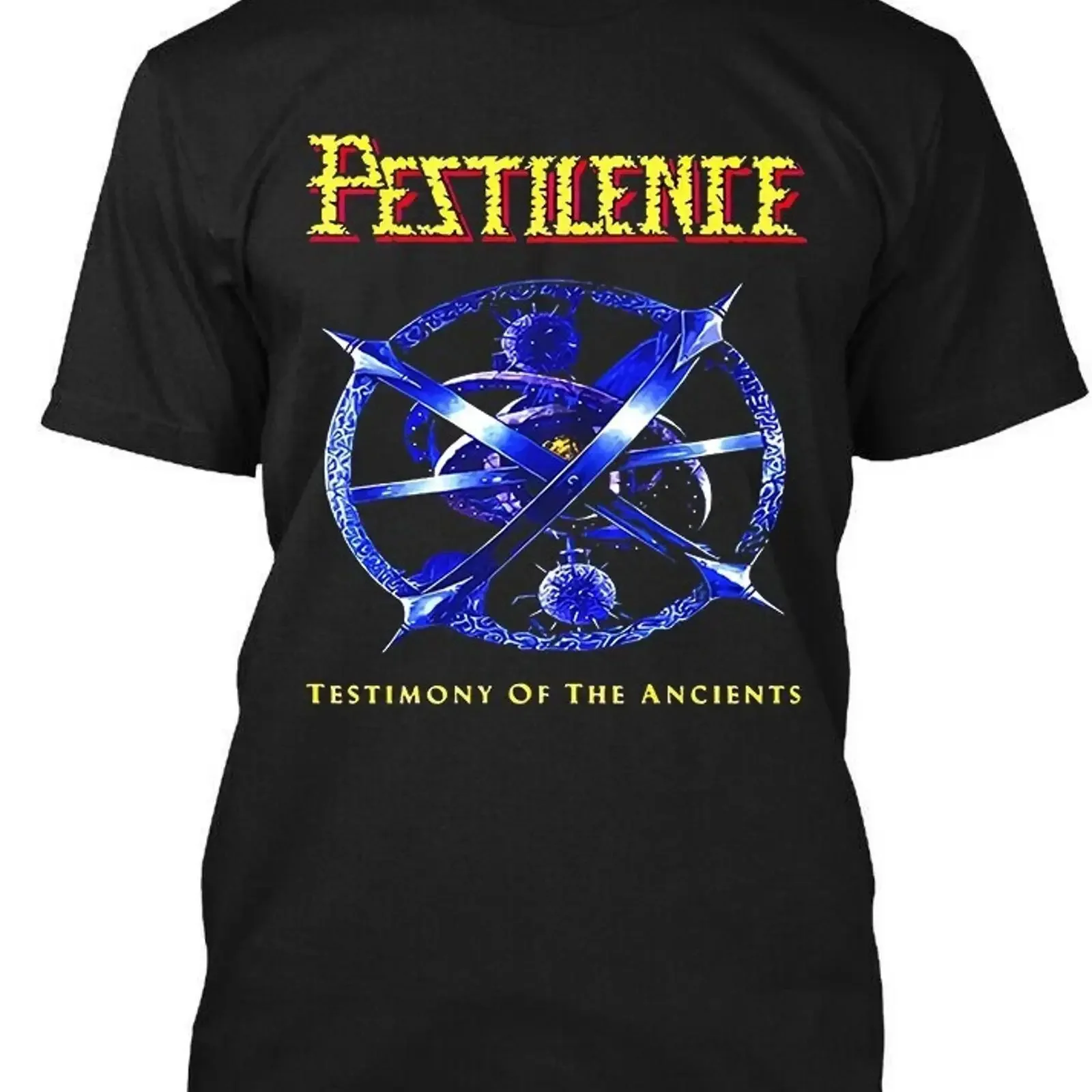 New Popular Pestilence Testimony of the Ancients Dutch Thrash T Shirt vintage Washed graphic fashion Breathable Slightly Unisex