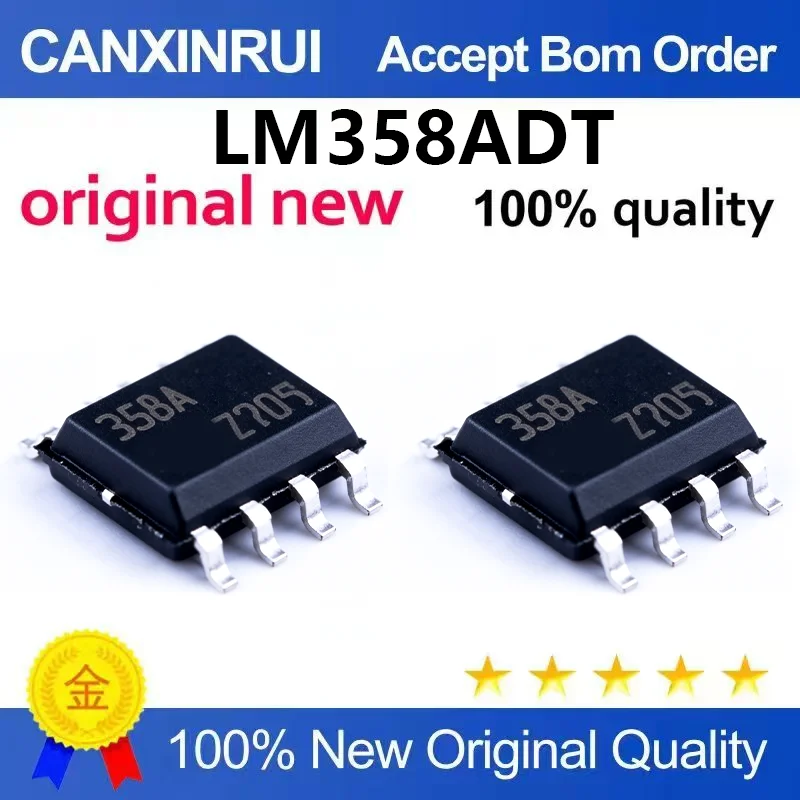 （5pcs-100pcs）Original genuine LM358ADT silk screened 358A SOP-8 low-power dual operational amplifier chip